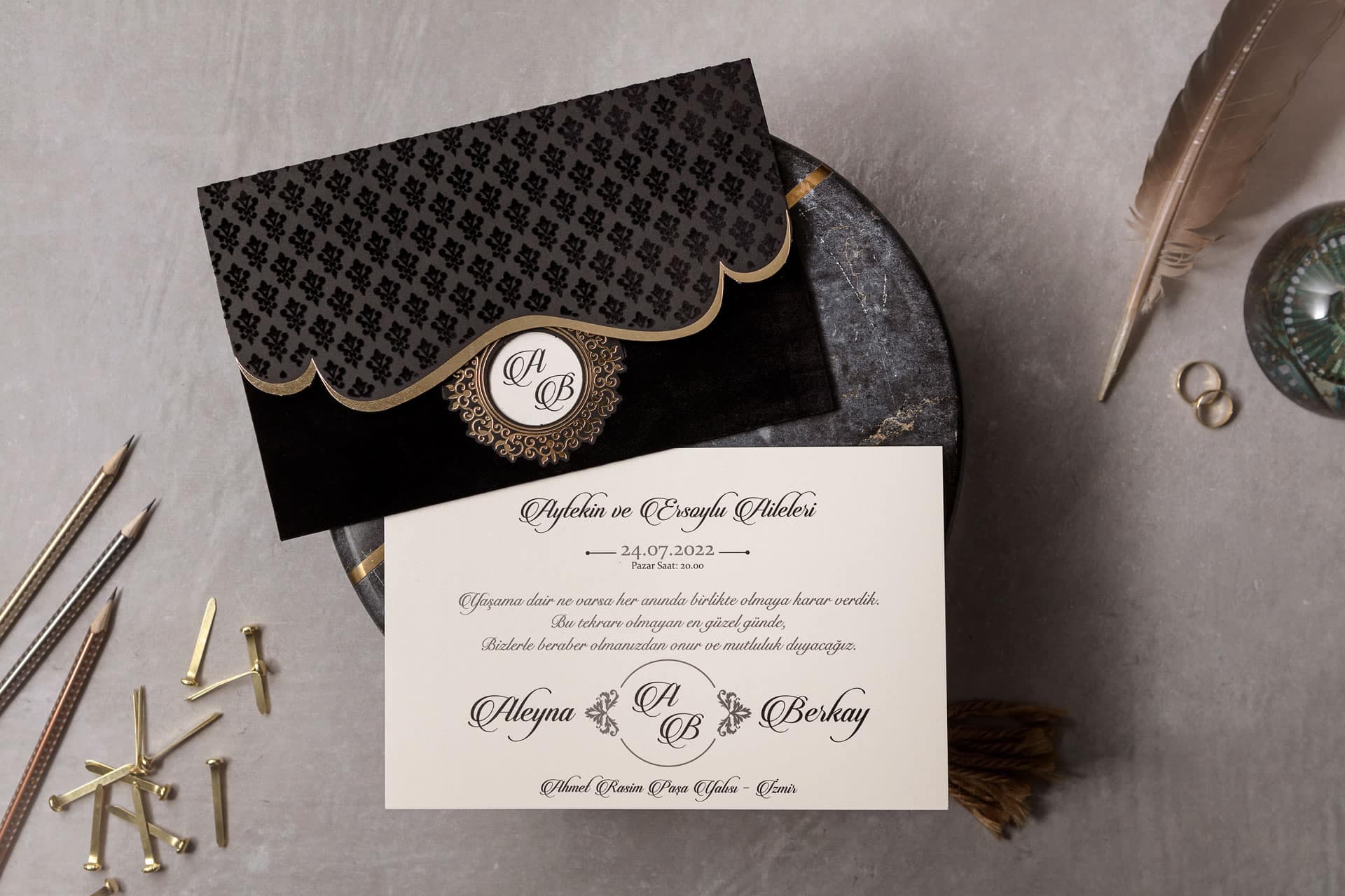 Wedding Davetiye 8327 2