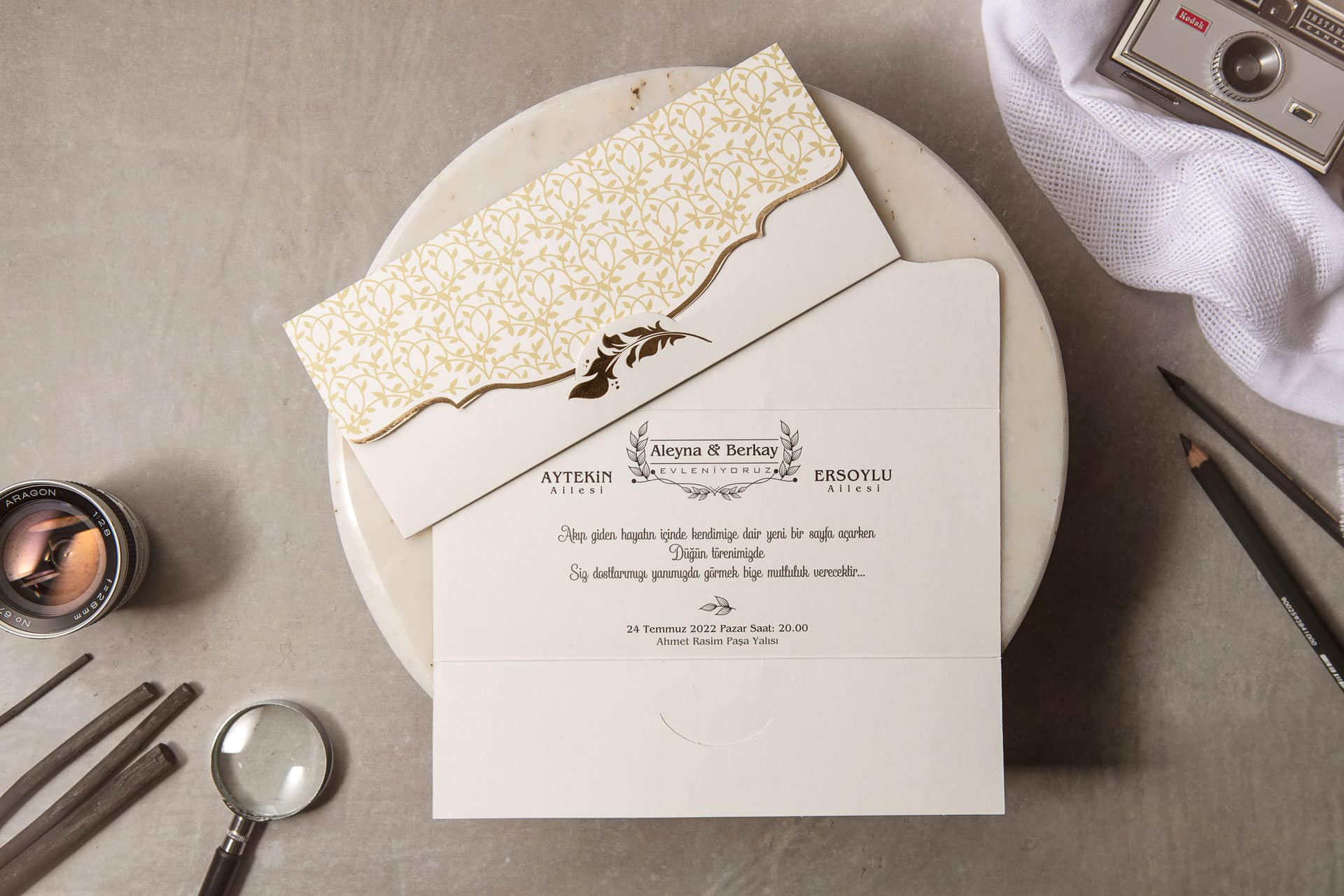 Wedding Davetiye 8452 - Elif Davetiye
